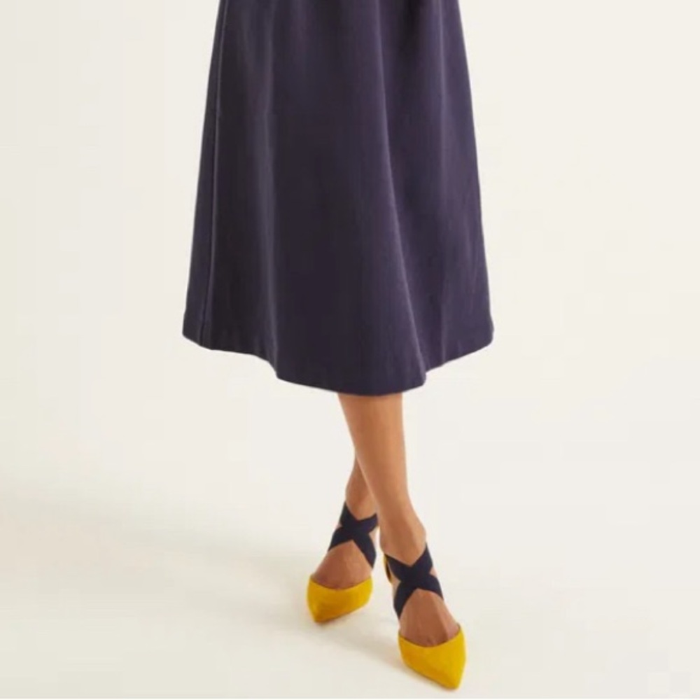 Boden Yellow and Navy Heels